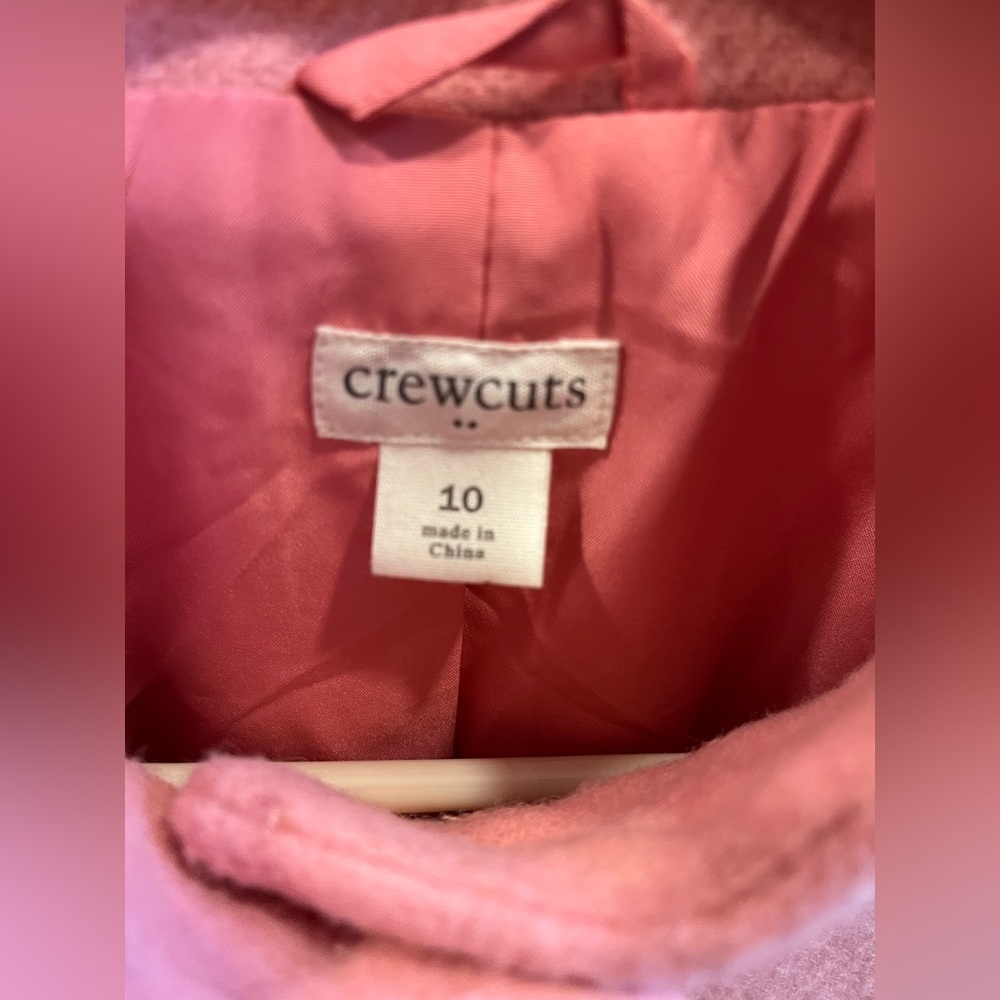 Crewcuts girls pink city pea coat size 10, worn twice - Picture 9 of 13